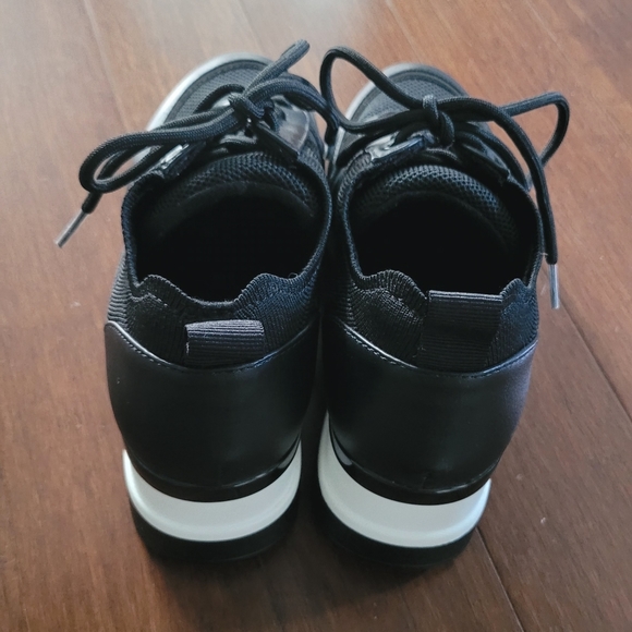 Like new! Black wedged Fantine sneakers - Yellow - Picture 5 of 6